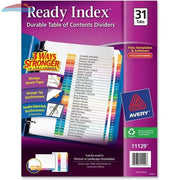 11129 READY INDEX TABLE OF CONTENTS DIVIDERS 131 1 SET M Avery