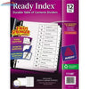 11140 READY INDEX TABLE OF CONTENTS DIVIDERS 12 TAB 1 SET Avery