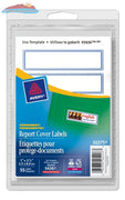 2275 REPORT COVER LABELS, 3 1/2" X 1", RECTANGULAR, WHITE, 5 Avery