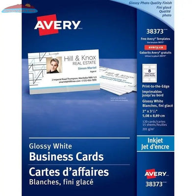 38373 PERFORATED BUSINESS CARDS GLOSSY PHOTO QUALITY 2