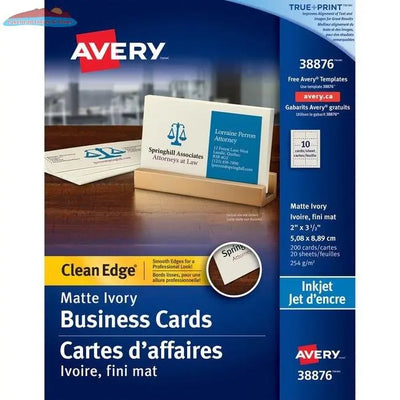 38876 CLEAN EDGE BUSINESS CARDS IVORY 2
