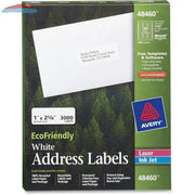 48460 ECO WHITE MAILING LABEL PERMANENT 1" X 2 5/8" 100 S Avery