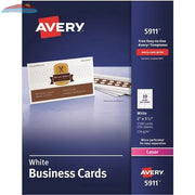 5911 PERFORATED BUSINESS CARDS WHITE 2" X 3 1/2" 250 SHEE Avery