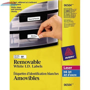6504 I.D. LABELS 1 3/4" X  1/2" REMOVABLE 10 SHEETS/ENV. Avery