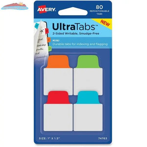74763 AVERY ULTRATABS MINI 1? X 1-1/2? PRIMARY COLORS RED Avery