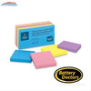 ADHESIVE NOTES, 3" X 3", ASSORTED, REPOSITIONABLE, 12/PK Office