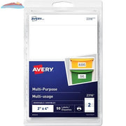 Avery Print or Write ID Label 2" x 4", Removable, White 50 / pkg Avery