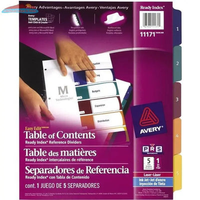 Avery® Easy Edit Index Divider (AVE11171) Avery