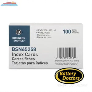 BUSINESS SOURCE INDEX CARD, 5" (127 MM) X 3" (76.2 MM), 100/ Office