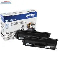 Brother Genuine TN336 2PK High-Yield Black Toner Cartridge Multipack Brother