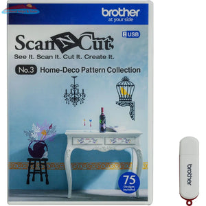 CAUSB3 USB No. 3 Home-Deco Pattern Collection for ScanNCut Brother