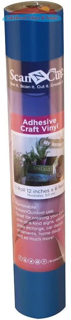CAVINYLBE Brother 6 FT Roll - Blue Adhesive Craft Vinyl Brother