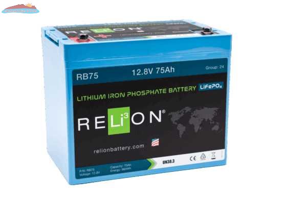 RELiON RB75 - 12V 75Ah Lithium Deep Cycle Battery Lakehead Inkjet & Toner
