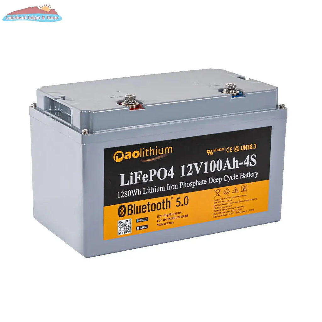 aolithium 12V 100AH LiFePO4 Battery w/ Bluetooth and