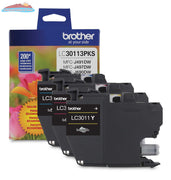 Brother Genuine LC30113PKS 3-Pack Standard-yield Colour Ink Cartridges Brother