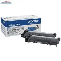 Brother Genuine TN660 2PK High-Yield Black Toner Cartridge Multipack Brother