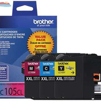 Brother LC1053PKS 3-Pack of Innobella  Colour Ink Cartridges (1 each of Cyan, Magenta, Yellow), Super High Yield (XXL Series) Brother