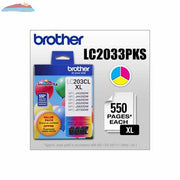 Brother LC2033PKS 3-Pack of Innobella  Colour Ink Cartridges (1 each of Cyan, Magenta, Yellow), High Yield (XL Series) Brother