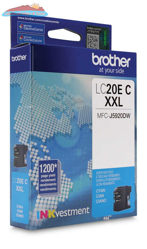 Brother LC20ECS INKvestment Cyan Ink Cartridge, Super High Yield (XXL Series) Brother
