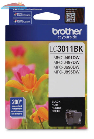 Brother LC3011BKS Black Ink Cartridge, Standard Yield Brother
