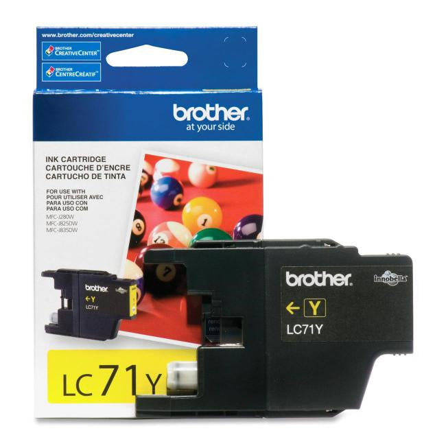 Brother LC71YS Innobella Yellow Ink Cartridge, Standard Yield Brother