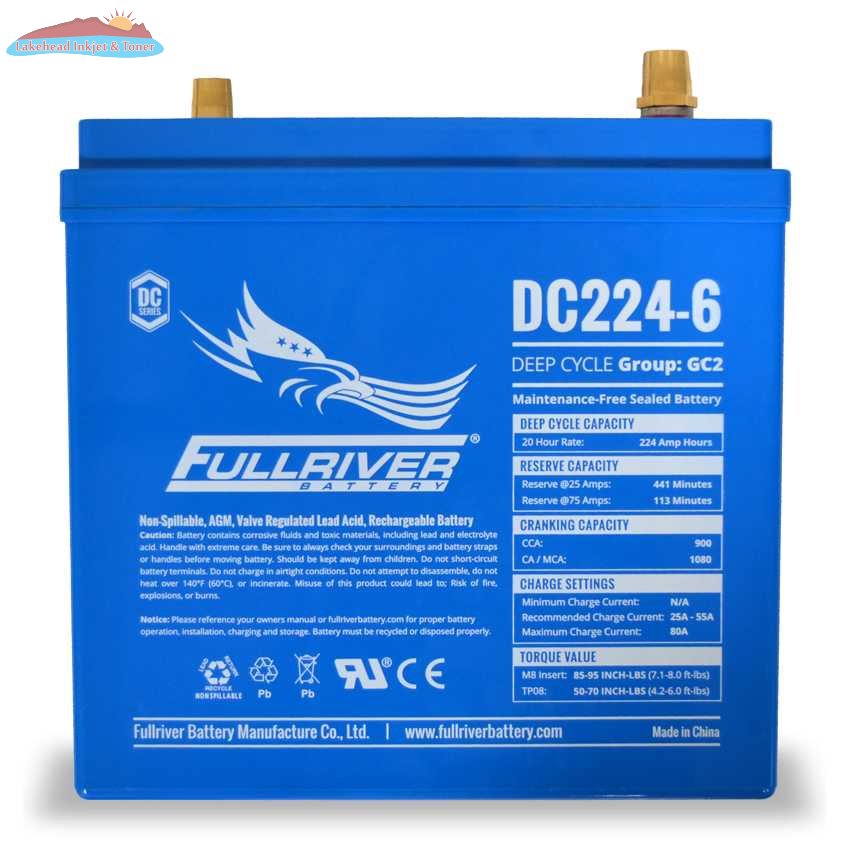 Fullriver DC224-6 Deep-Cycle AGM Battery Fullriver
