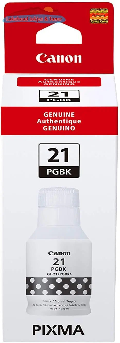 GI-21 Pigment Black Ink Bottle SKU 4526C001 Canon