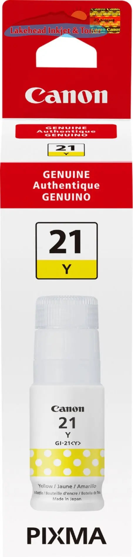 GI-21 Yellow Ink Bottle SKU 4539C001 Canon