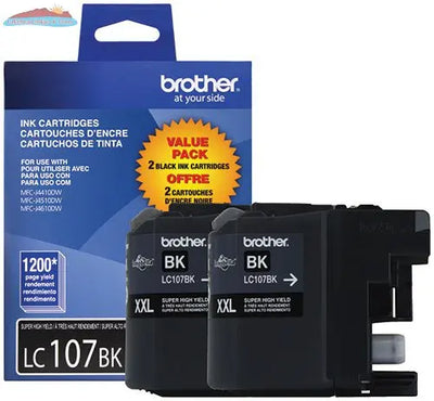 LC1072PKS BLACK 2PKS SUPER HY INK FOR MFCJ4410DW/MFCJ4510DW/ Brother