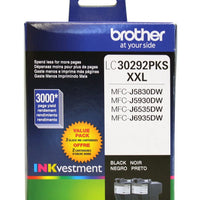 LC30292PKS 2PK BLACK INK FOR MFCJ5830DW MFCJ6535DW Brother