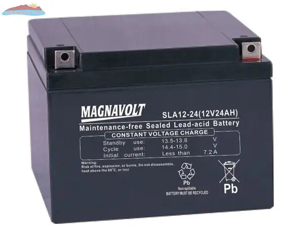 Magnavolt 12V/24AH Sealed Lead Acid Battery Magnacharge