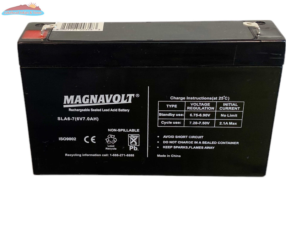 Magnavolt 6V/7AH Sealed Lead Acid Battery - Lakehead Inkjet