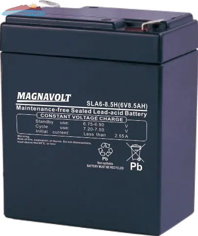 Magnavolt 6V/8.5AH Sealed Lead Acid Battery Magnacharge