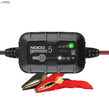 NOCO GENIUS2, 2A Smart Car Battery Charger, 6V and 12V Automotive Charger,  Battery Maintainer, Trickle Charger, Float Charger and Desulfator for