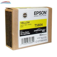 T580400 EPSON ULTRACHROME YELLOW INK 80ML STYLUS PRO 3800 Epson