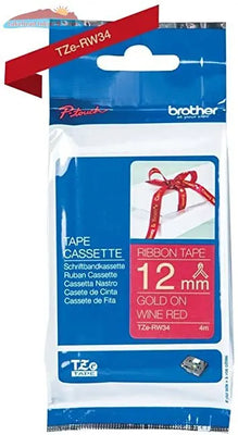 TZERW34 Brother RIBBON GOLD ON WINE RED Brother